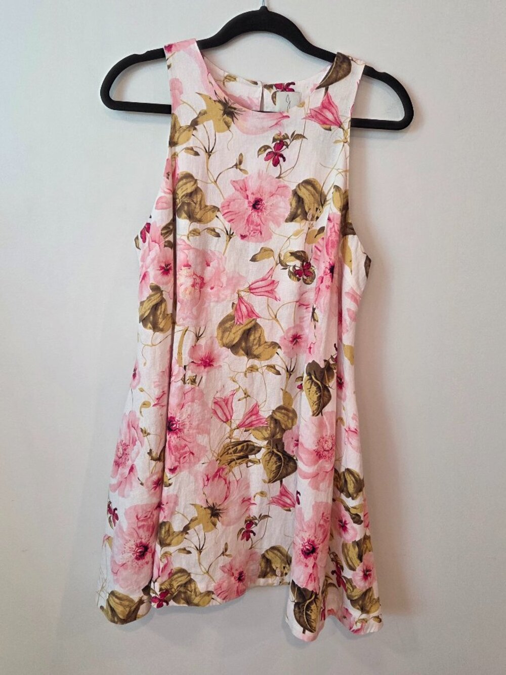 Joie Floral Linen Blend Swing Dress Small